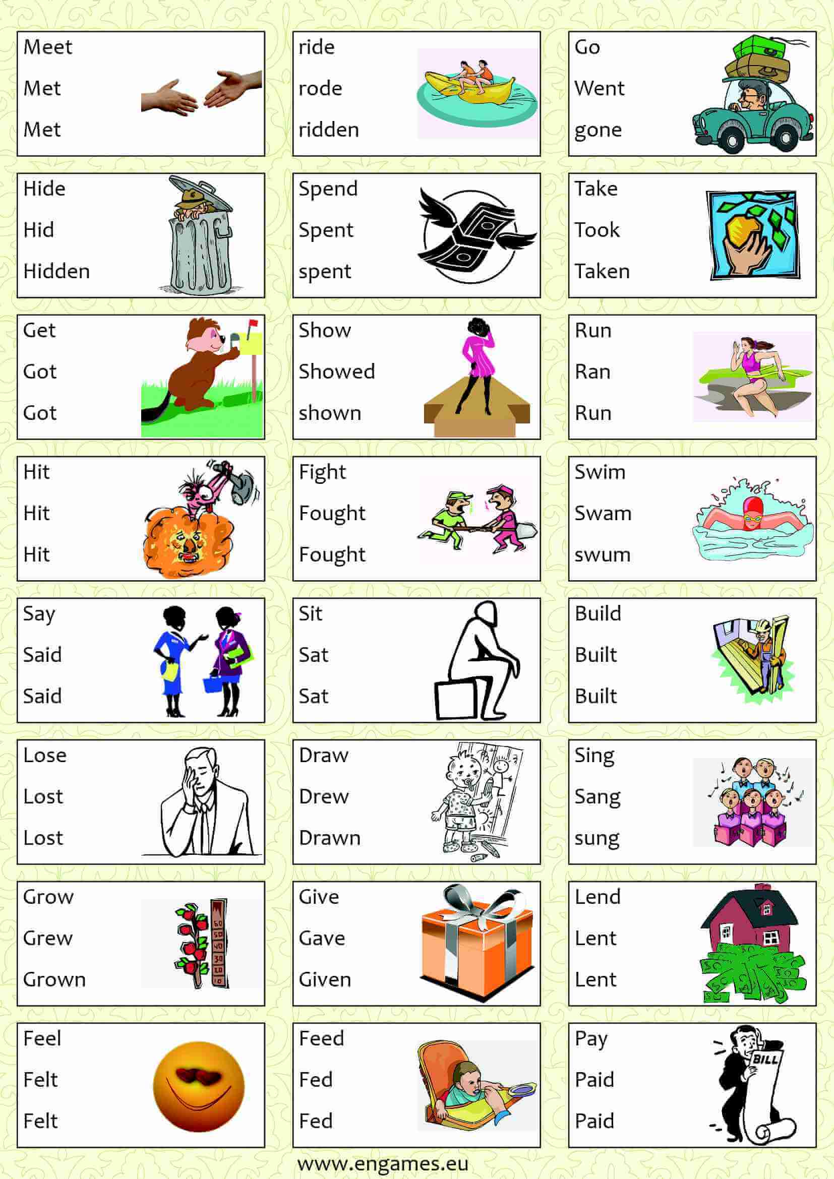 Grammar Games Irregular Verbs Games To Learn English Games To Learn English