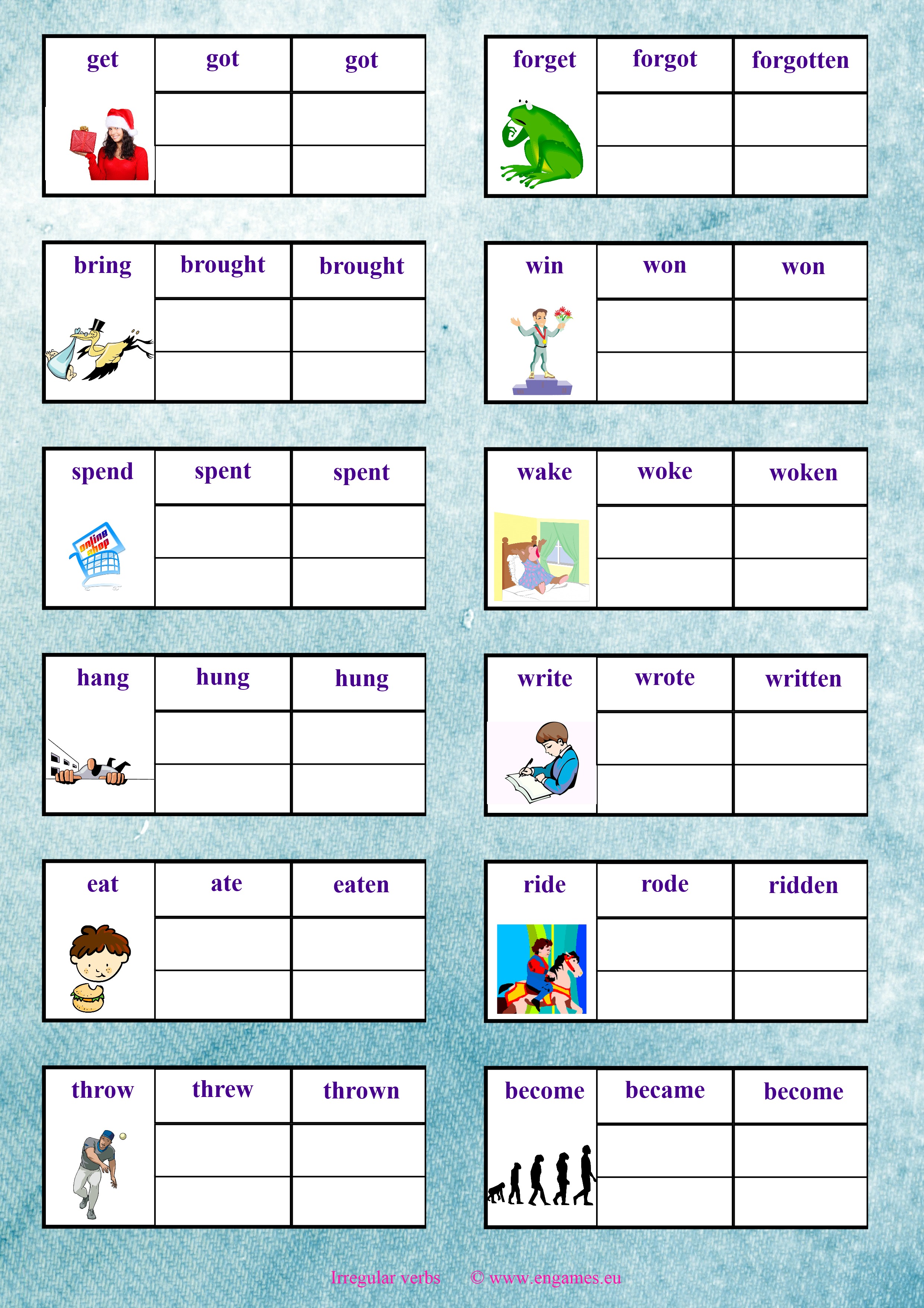 Read more about the article Irregular verbs again 2