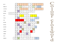 Irregular verbs colour crossword