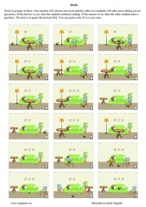 Prepositions of place - speaking activities