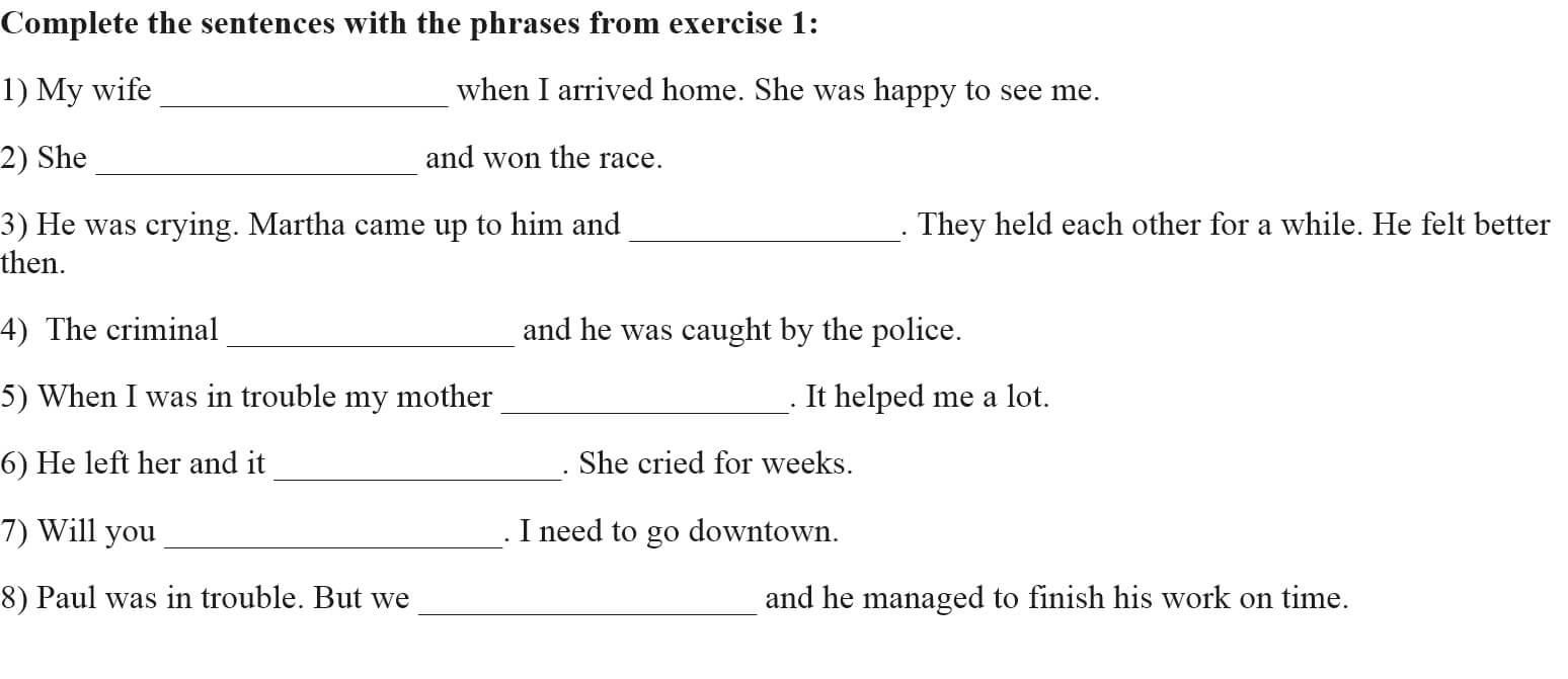 BREAK and GIVE collocations worksheet 2