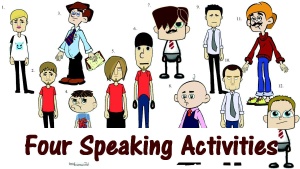 Describe a person speaking activity fb