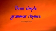 Three simple grammar rhymes