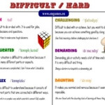 Difficult and hard synonyms