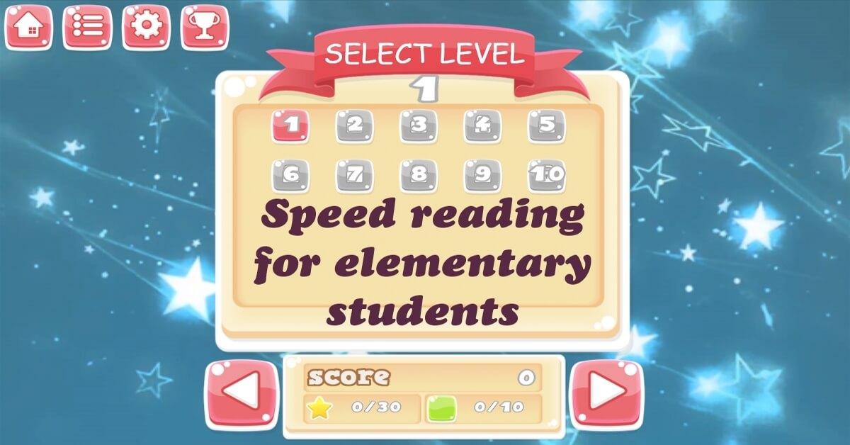 Speed reading game cover