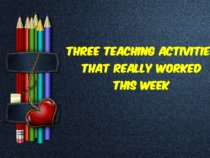 three teaching activities