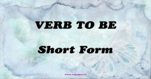 Verb to be short form in present simple