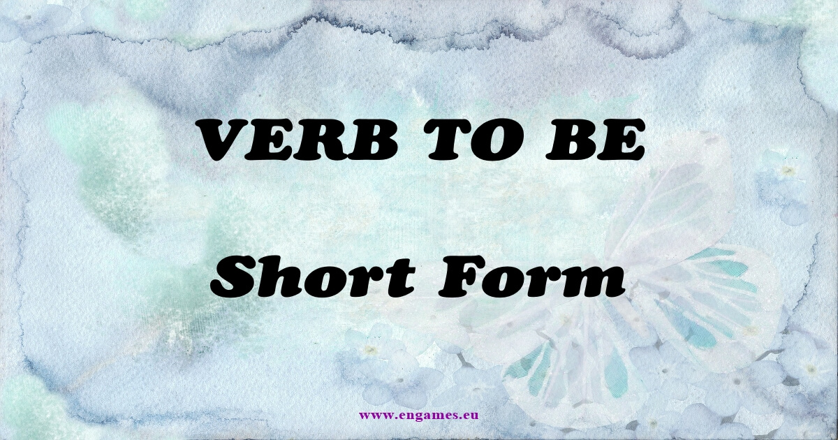 Verb to be short form in present simple