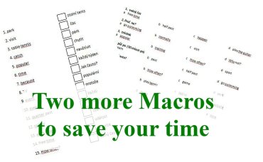 Two more Microsoft Word Macros